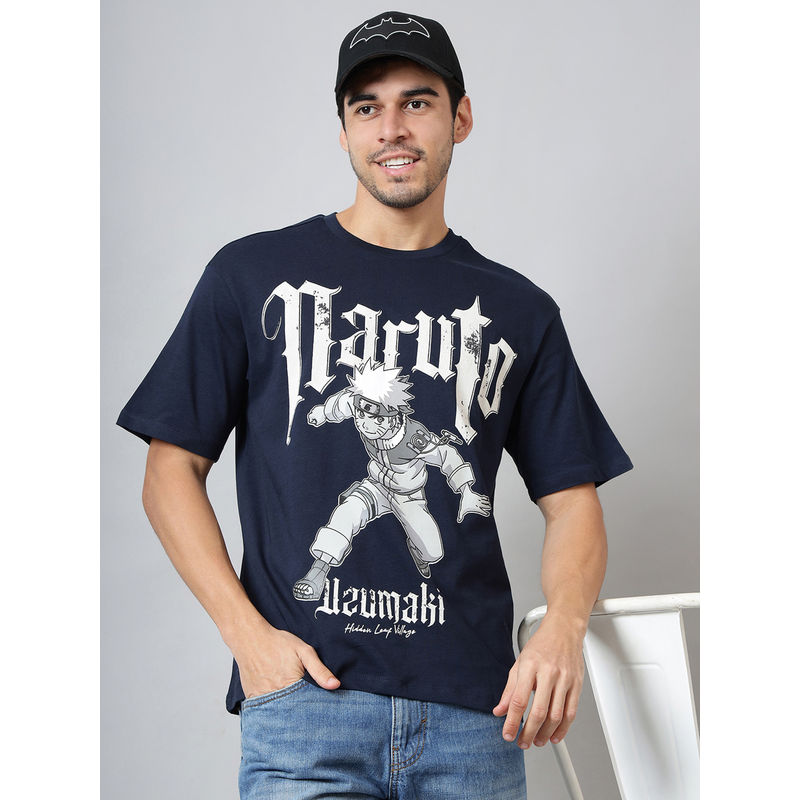 Free Authority Official Naruto Printed Oversized T-shirt For Men (S)