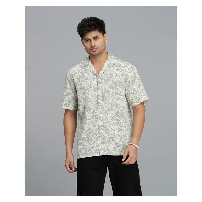 ROOKIES Men Olive Polyester Casual Shirt (S)