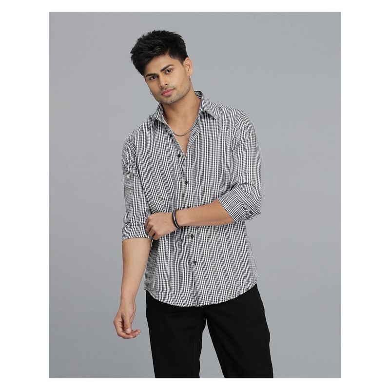 ROOKIES Men Black Polyester Casual Shirt (S)