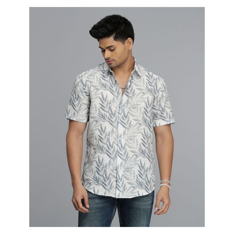 ROOKIES Men Blue Polyester Casual Shirt (S)