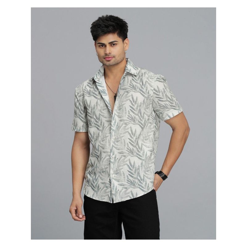 ROOKIES Men Grey Polyester Casual Shirt (S)