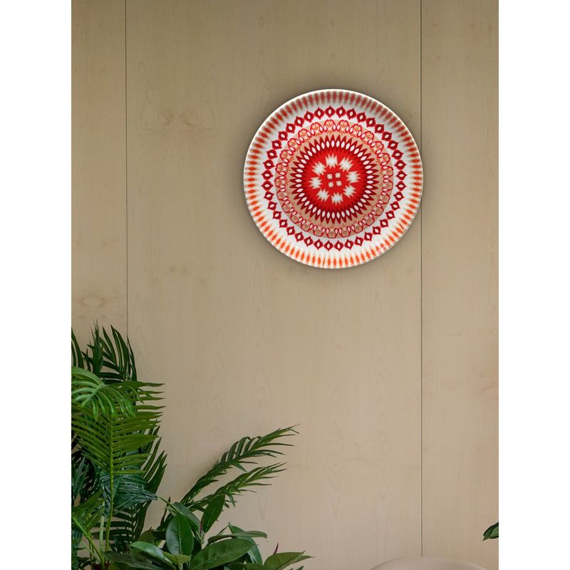 KOLOROBIA Dazzling Ikat Dcorative Wall Plate 8 Inch