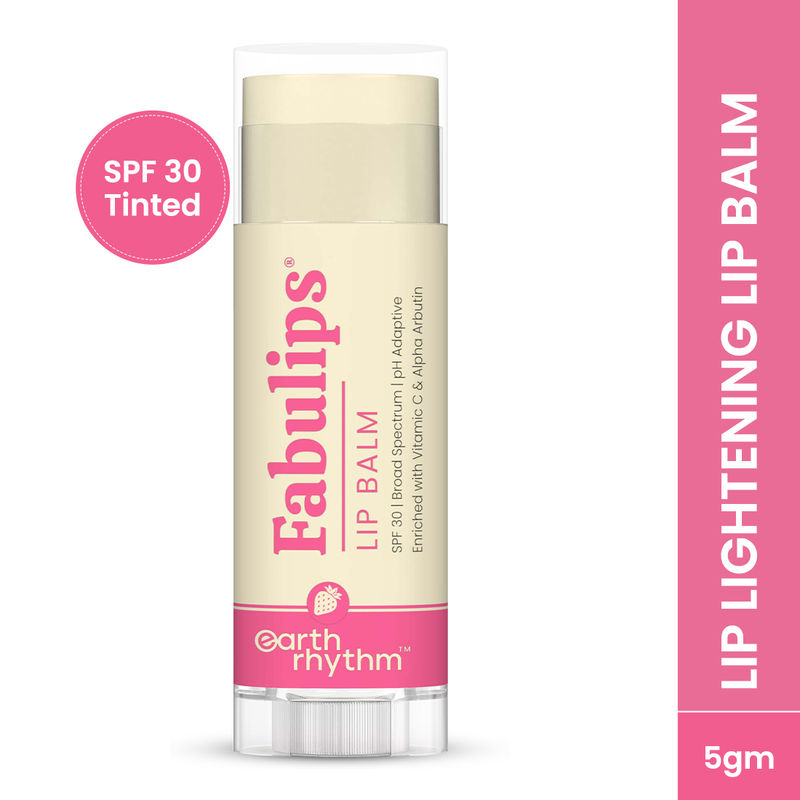 Earth Rhythm Fabulips Lip Balm SPF 30 with Vit C & Kojic Acid for Dark, Dry, Pigmented Lips