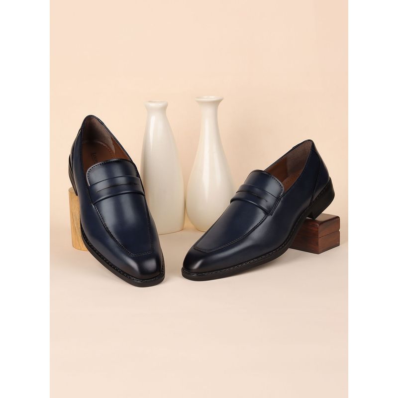 Louis Stitch Men Federal Blue Formal Slip-On Moccasin Shoes (UK 10)