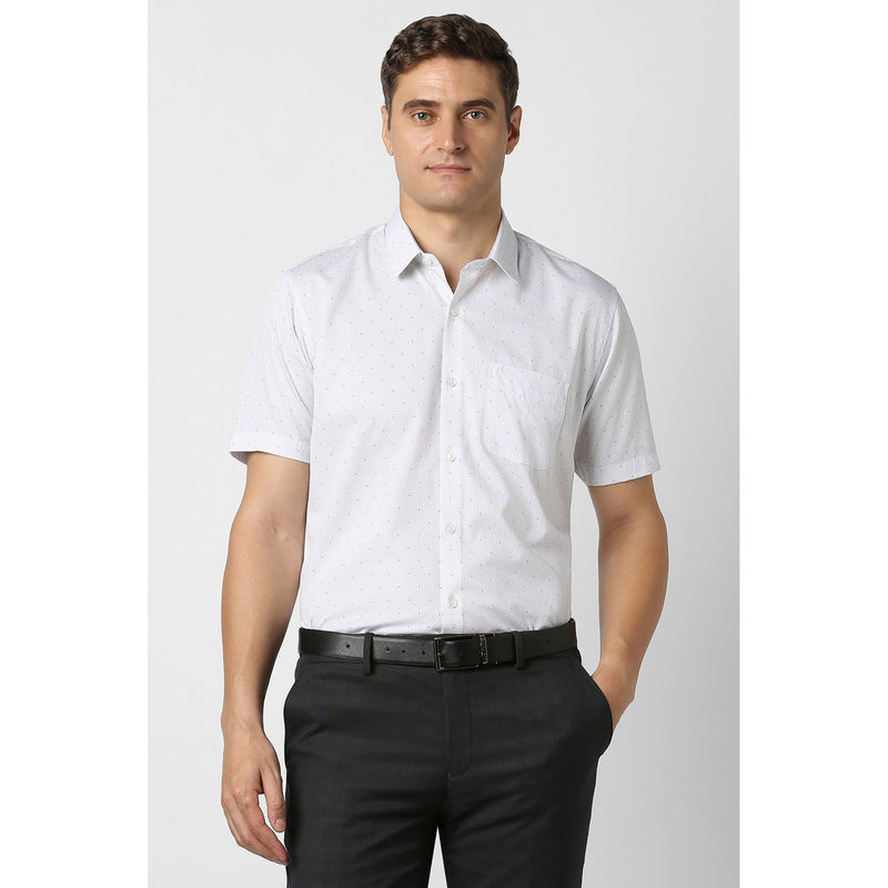 Peter England Men White Half Sleeves Formal Shirt (38)