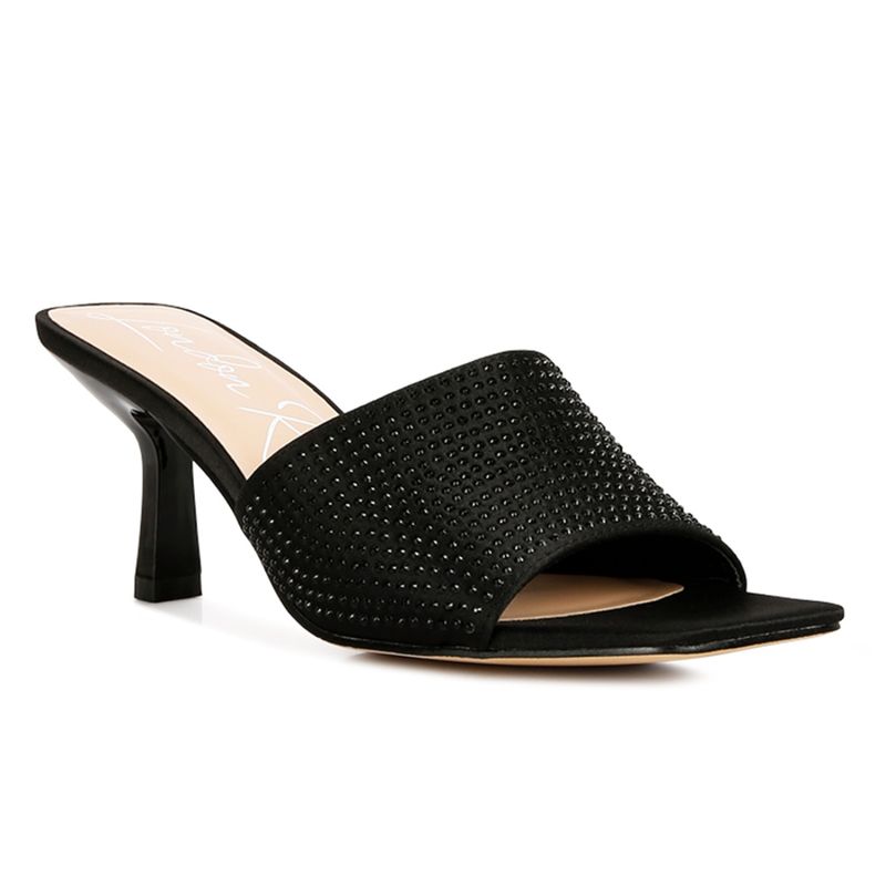 London Rag Embellished Black Heels (EURO 36)