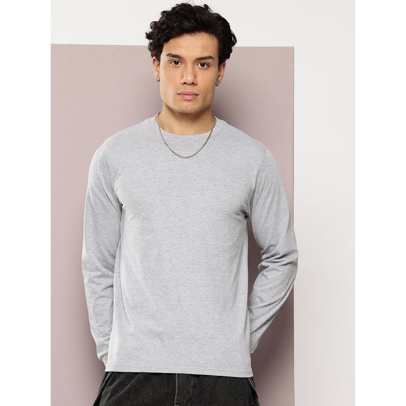 DILLINGER Mens Regular Fit Long Sleeve Plain Grey T-Shirt (L)