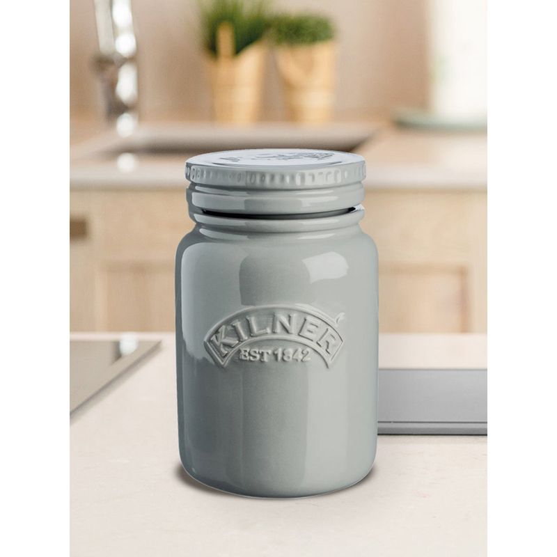 Kilner Ceramic Push Top Morning Mist Storage Jar for thinKitchen, 600