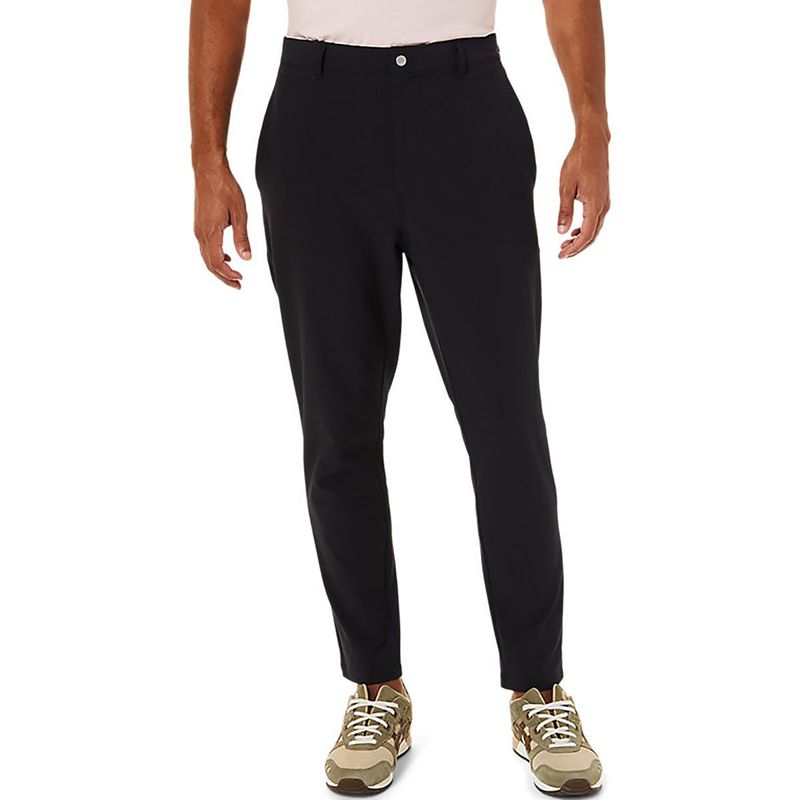 Asics Stretch Woven Tapered Black Men Sportstyle Trackpants (S)
