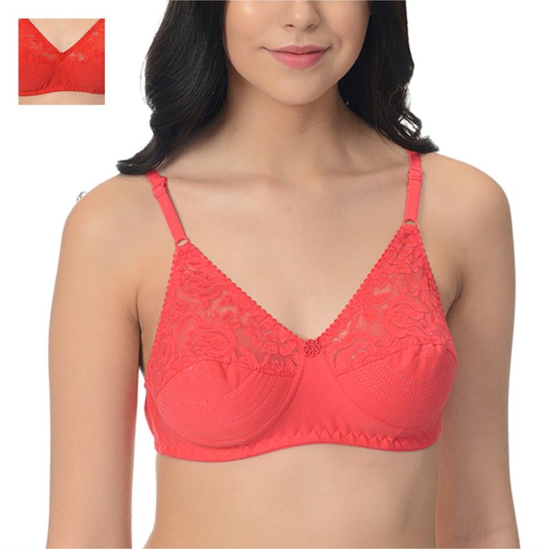 Mod & Shy Pack Of 2 Non-Padded Non Wired Basic Bra - Multi-Color (32B)