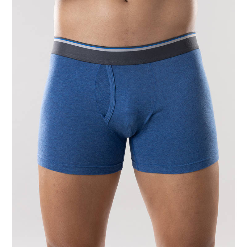 GLOOT Anti Odor Cotton Tencel Cooling Trunk-GLI005-Blue Melange (M)