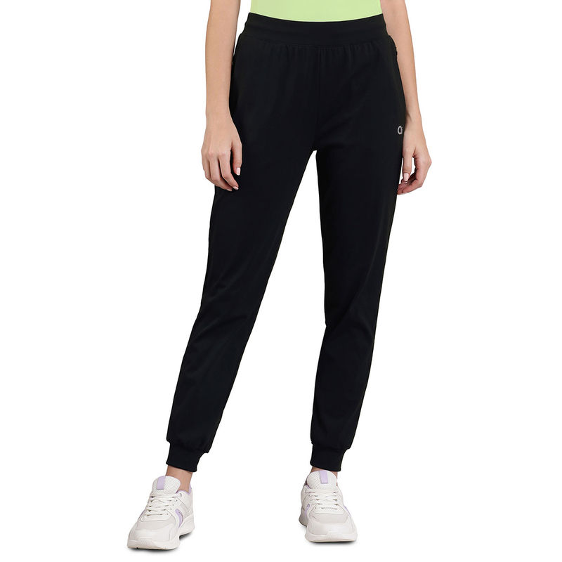 Amante Black Mid Rise Full Length Energize Flexi Joggers (S)