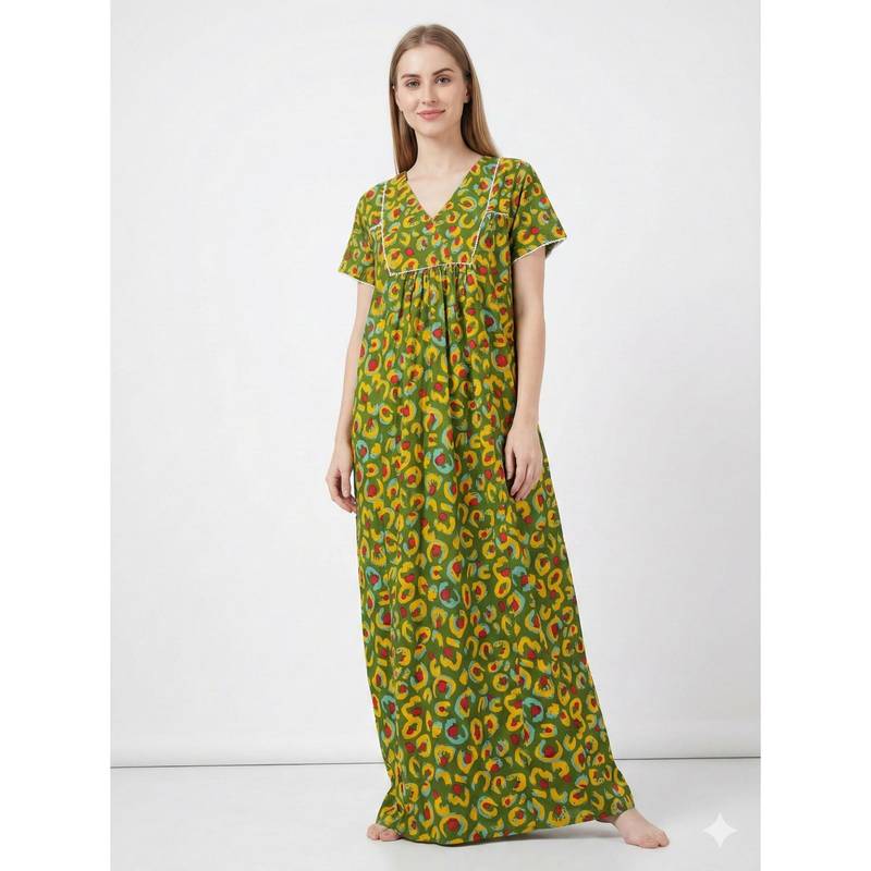 YELLOW BLOOM Leopard Trail Nightdress (M)