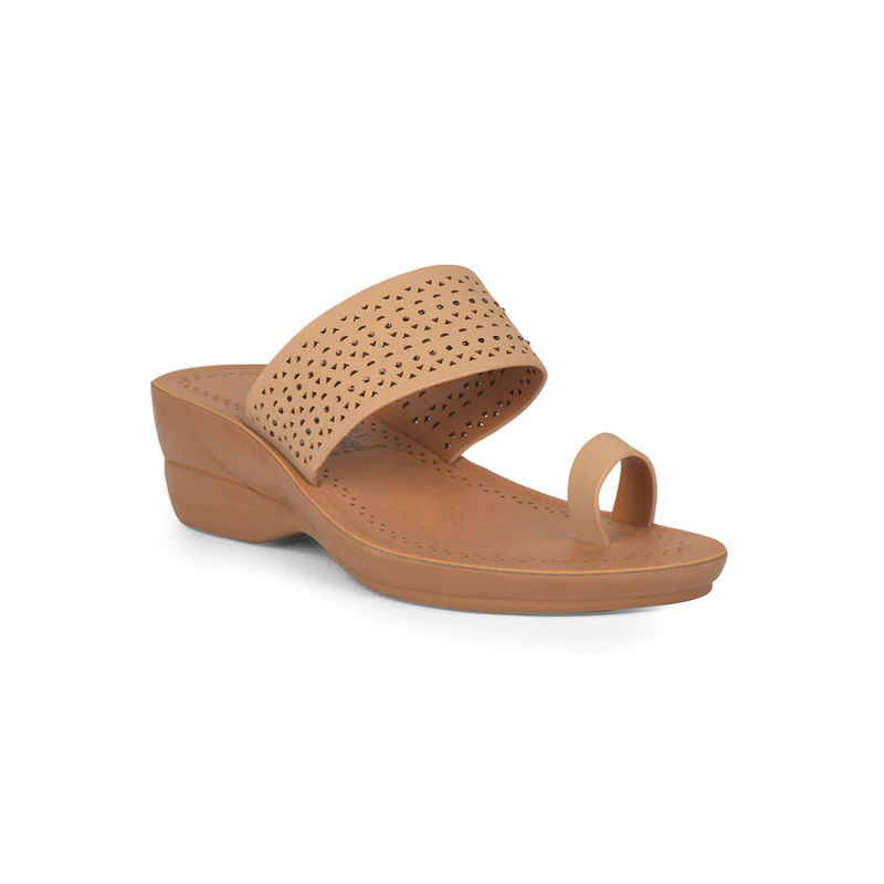 Bata Women Casual Tan Slip-On Sandals (UK 5)