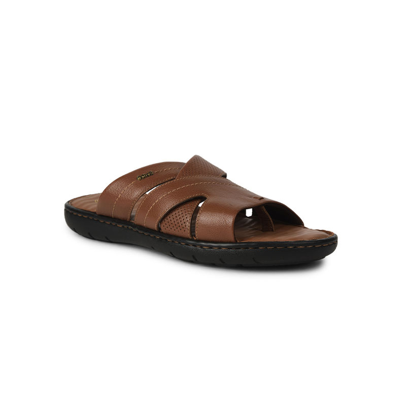 Scholl Men Casual Tan Slip-On Sandals (UK 6)