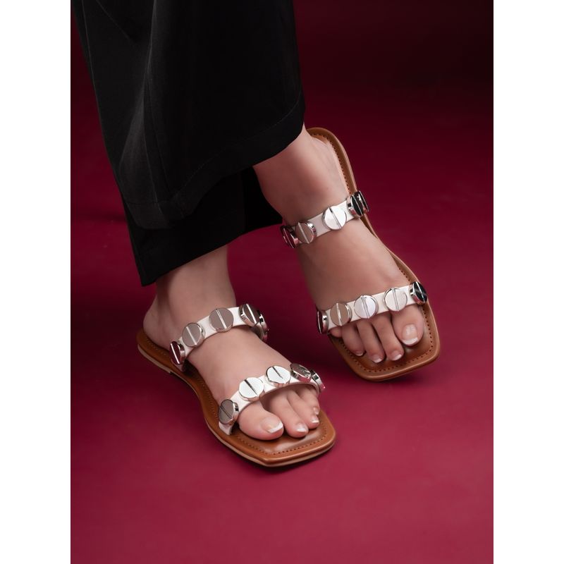 Hydes N Hues Women White Elegant Flats (EURO 37)