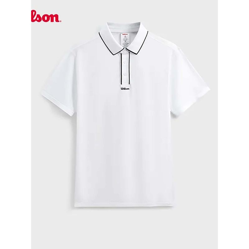 Wilson Men White Solid Polo T-shirt (XL)