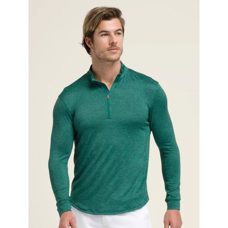 Wilson Men Green Quarter Zip Full Sleeve Sports Sweatshirt (XL)
