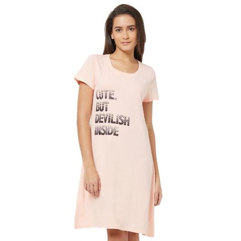 SOIE Womens Super-Soft Cotton Modal Sleep Shirt - Pink (L)(L)