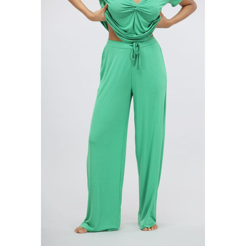NeceSera Green Bee Modal Flared Lounge Pant (S)
