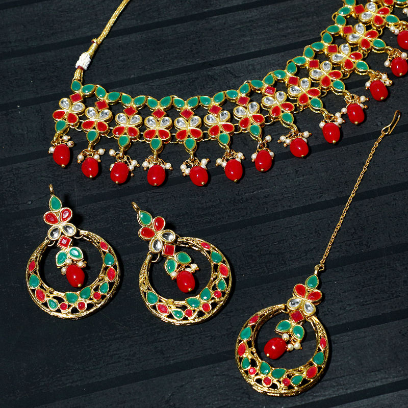 Red and sales green choker