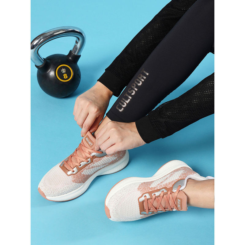 AVANT Womens Magix Running Shoes - Brown & White (UK 6)