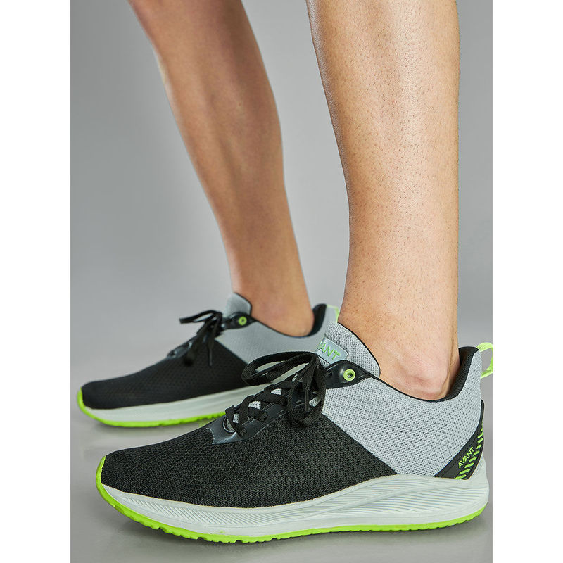 AVANT Mens Racer Walking Shoes - Light Grey & Black (UK 7)