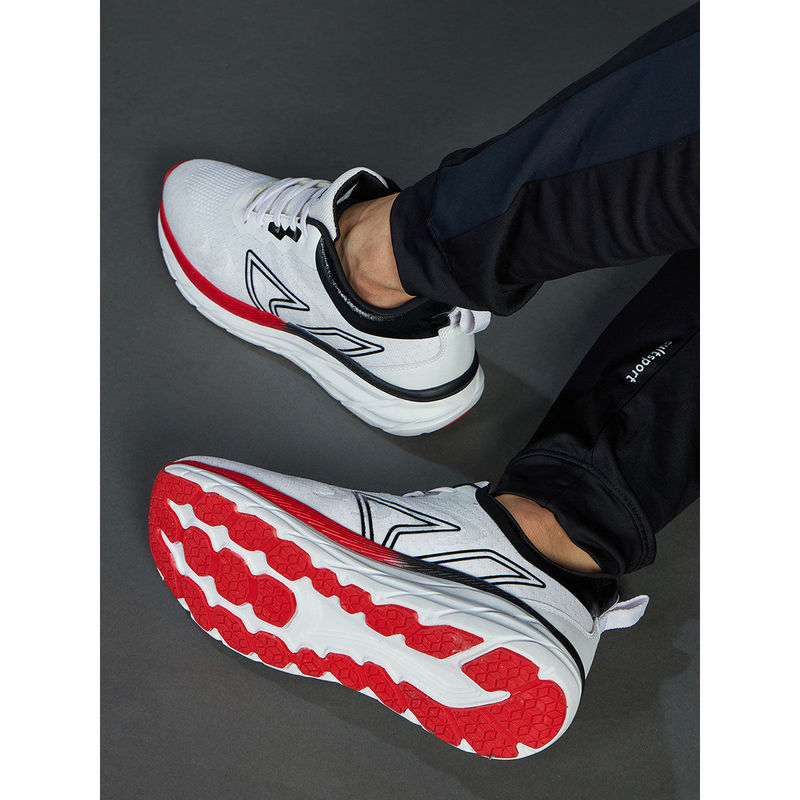 AVANT Mens Vector Running Shoes - White & Black (UK 8)