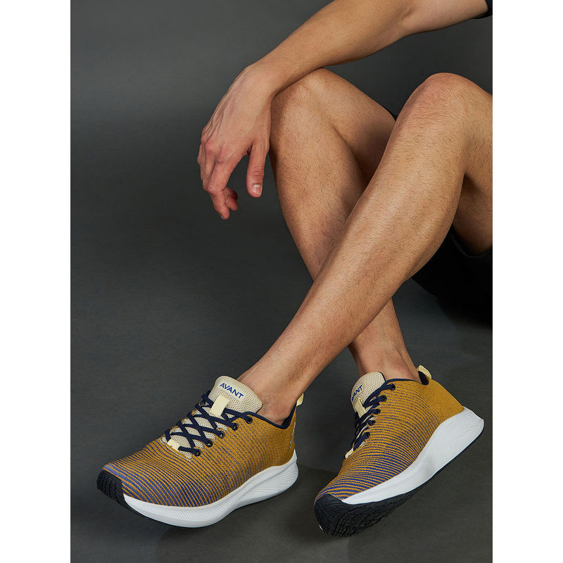 AVANT Mens Matrix Running Shoes - Gold & Blue (UK 7)