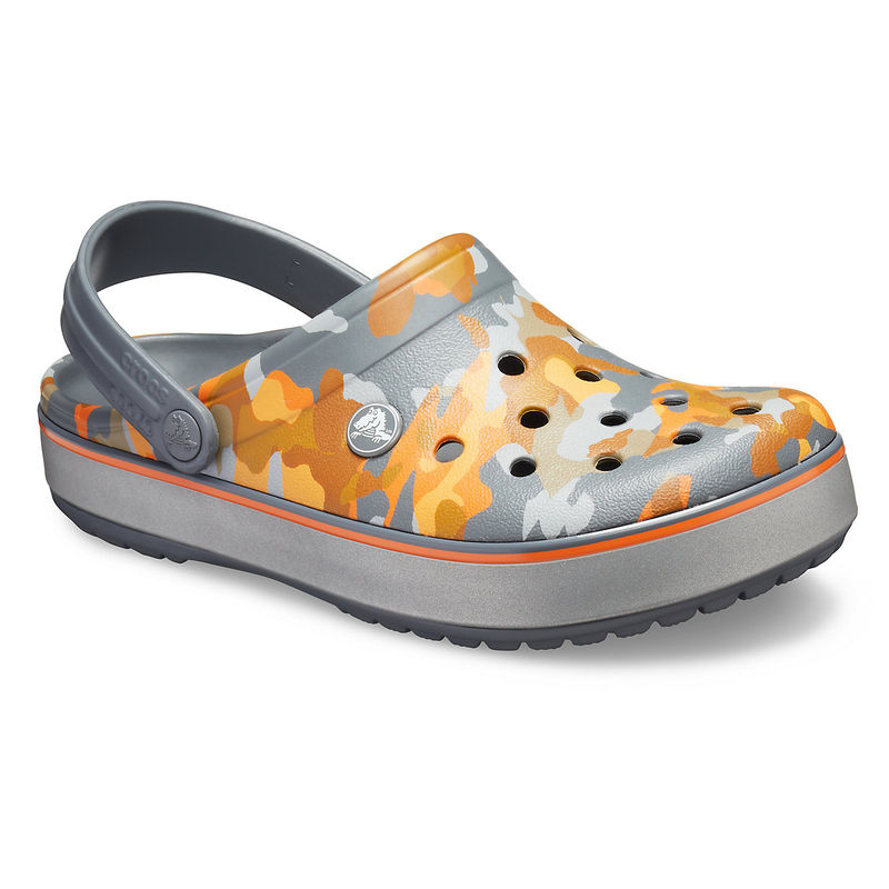 Floral Crocs Crocband Logo Crocs Crocband Grey Unisex Clog EURO 46-47