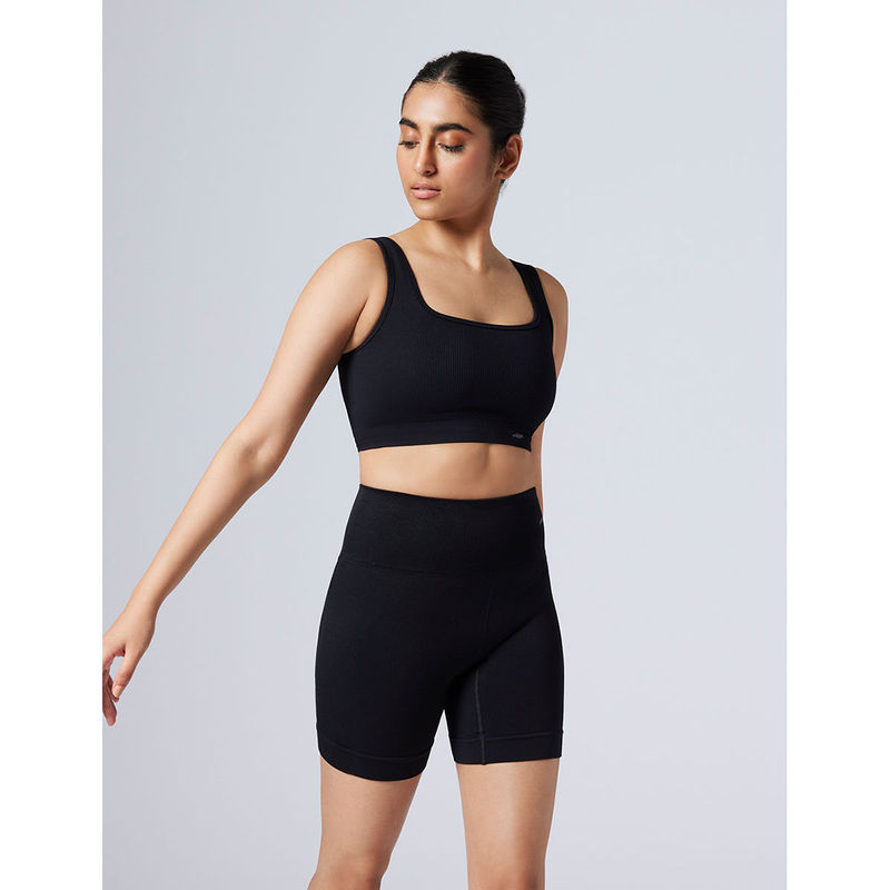 FEIER Black Flexrib Box Sports Bra (S)