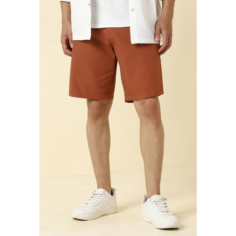 Allen Solly Men Brown Textured Shorts (30)
