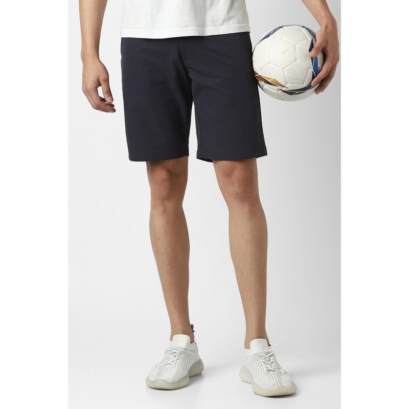 Van Heusen Men Grey Solid Casual Shorts (32)