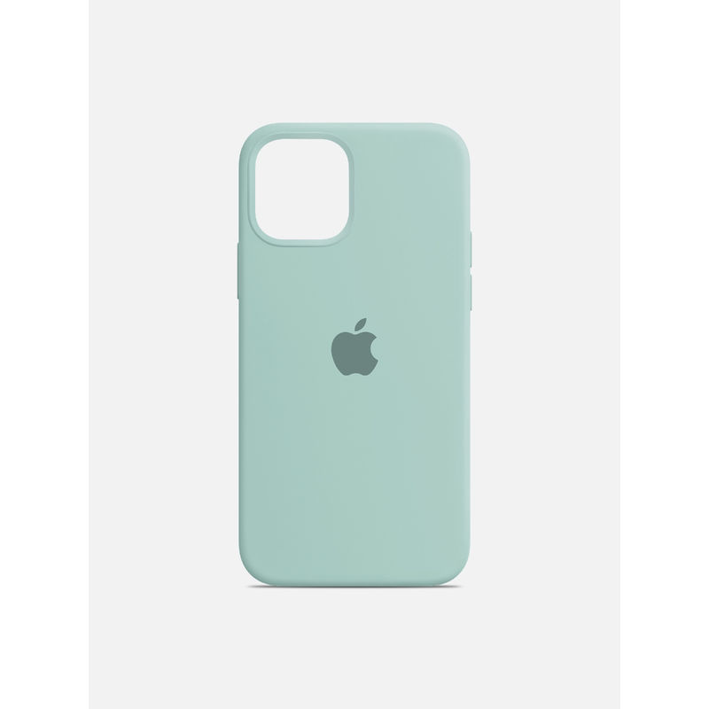 Treemoda Mint Green Solid Silicone Apple Back Case (iPhone 14)