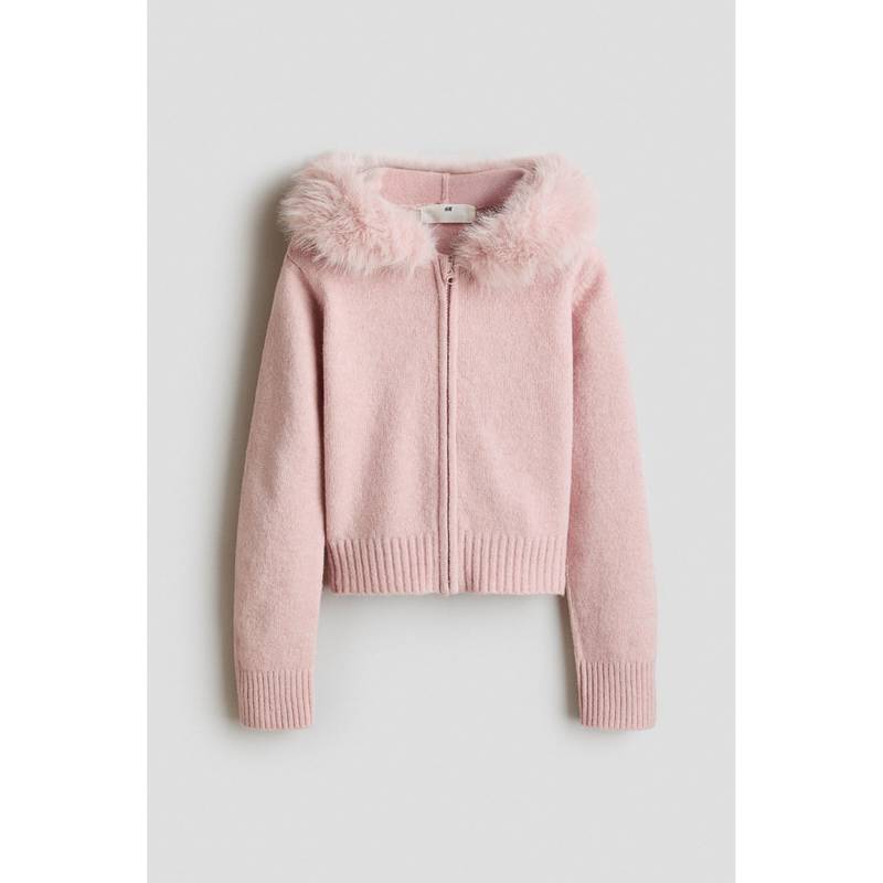 H&M Girls Pink Hooded Cardigan (8-10 Years)