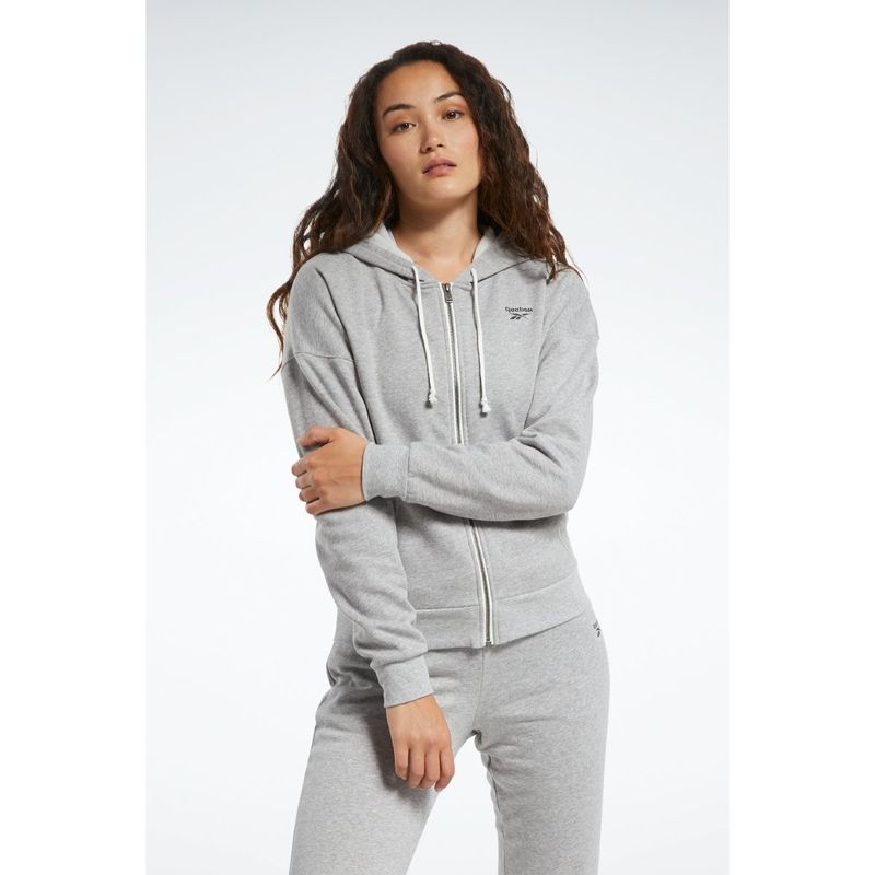 Reebok Womens Training Essentials Full Zip Hoodie (XS)