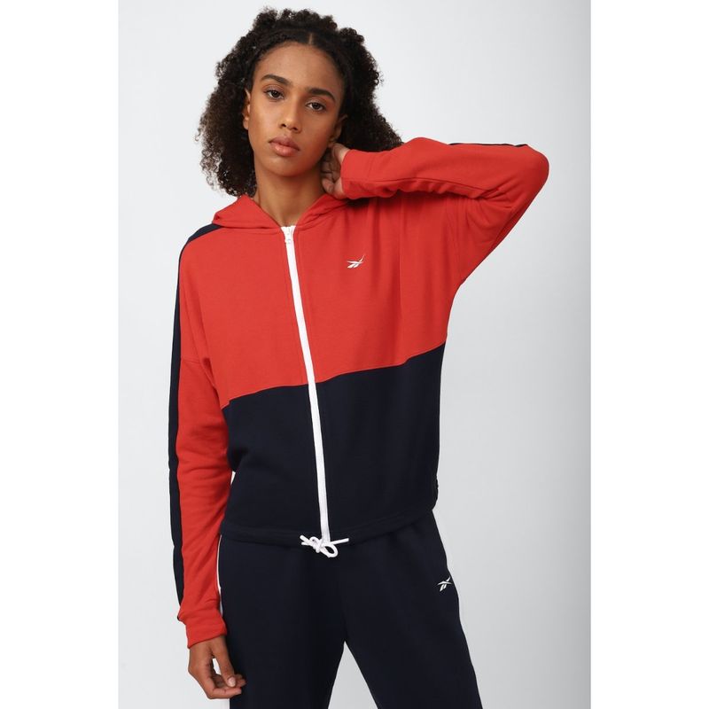 Reebok Womens Te Linear Logo Ft Fullzip Sweatshirt (XXS)