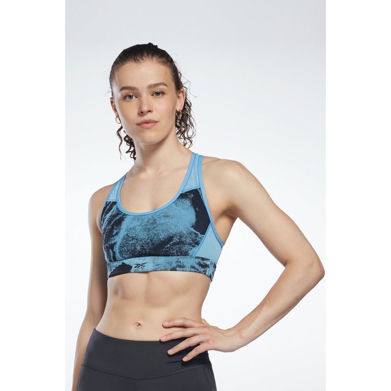 Reebok Womens Techstyle Lux Racer Jacquard Sports Bra (XS)