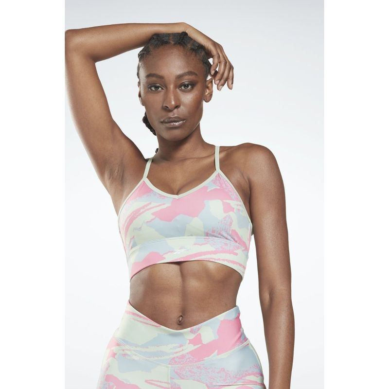 Reebok Womens WOR AOP Tri Back Bra (XL)