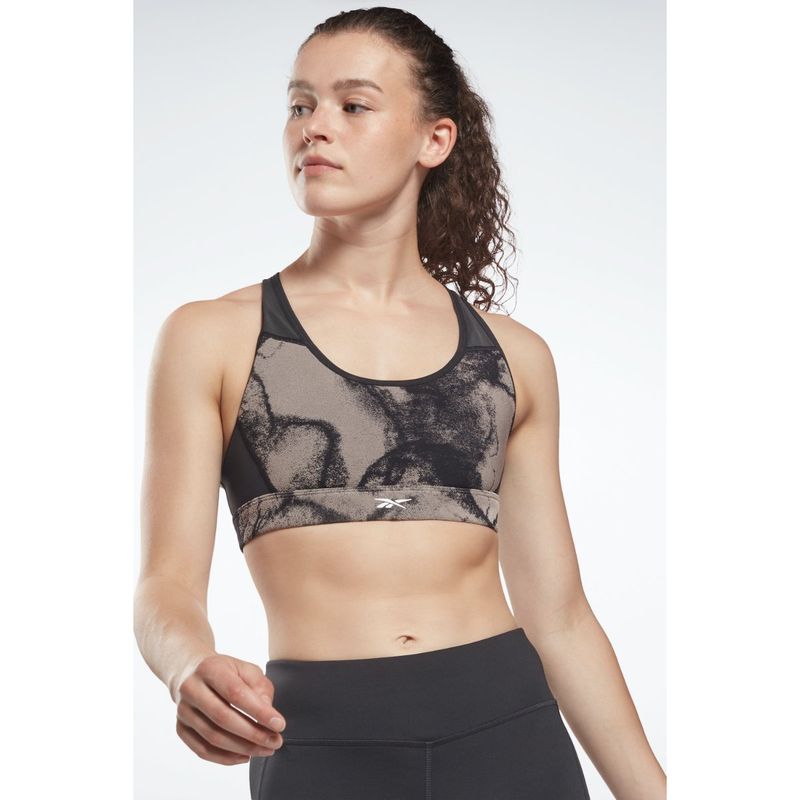 Reebok Womens Lux Racer Jacquard Sports Bra (XS)