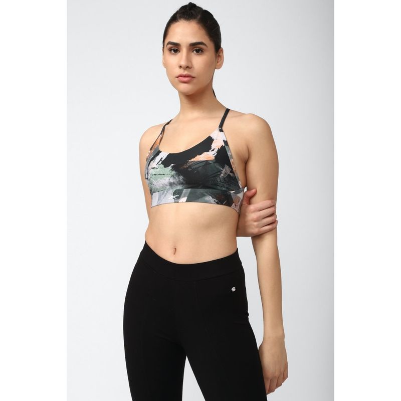 Reebok Womens Lux Strappy Bra AOP (XS)
