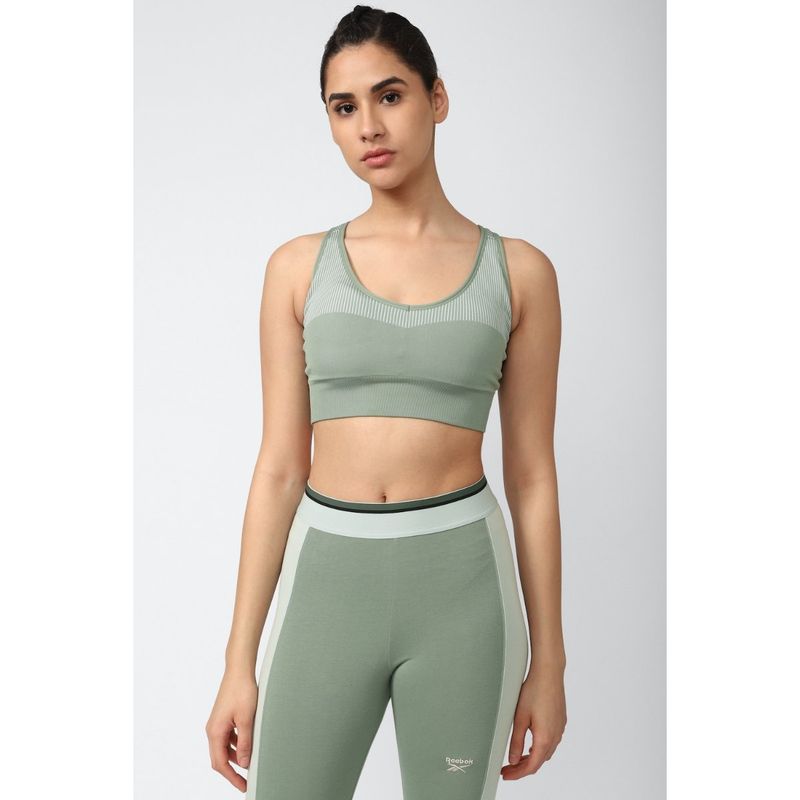 Reebok Womens Green Seamless Bra (XS)