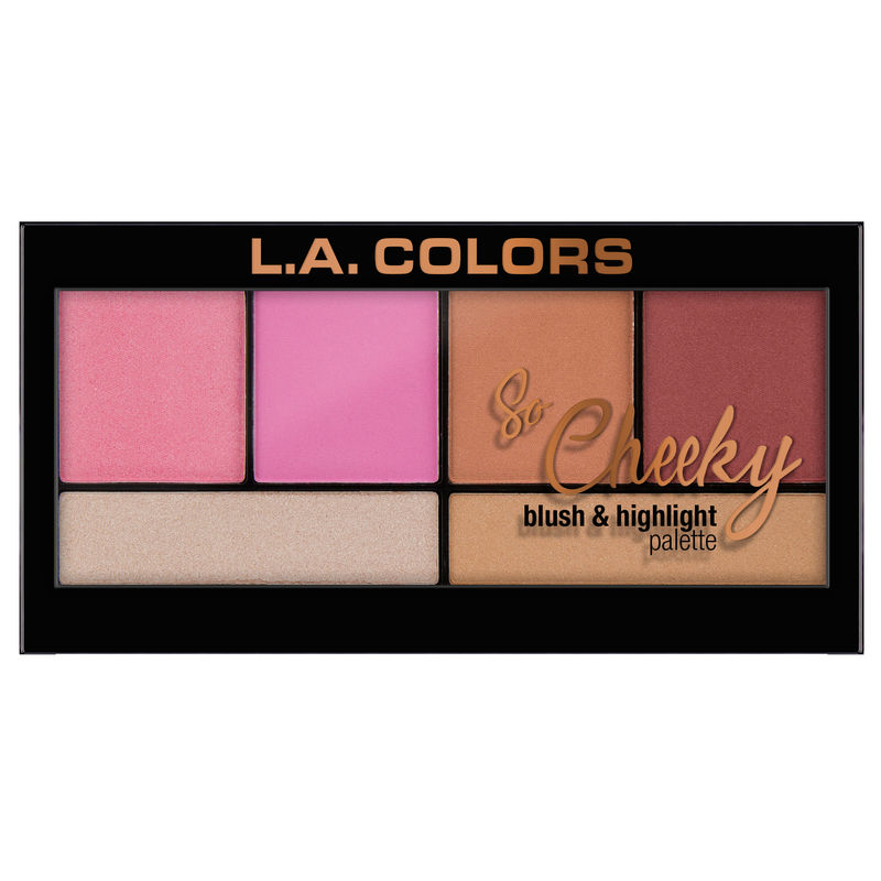 L.A. Colors So Cheeky Blush And Highlight Palette - Pink And Playful
