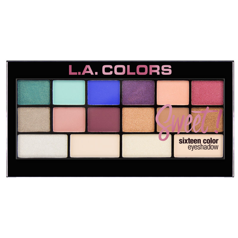 L.A. Colors Sweet! 16 Color Eyeshadow Palette - Playful
