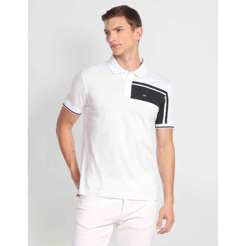 Arrow Sports Solid Cotton Polo T-Shirt (S)