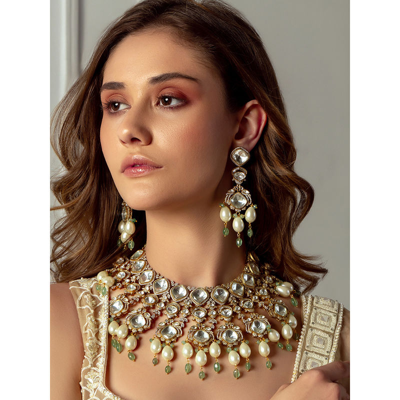 Joules By Radhika Bridal Necklace Set with Pearl Drops Buy Joules By