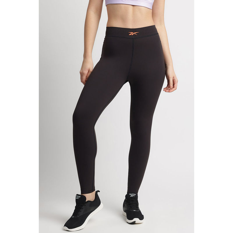 Reebok Brown Women Solid Tights (XS)