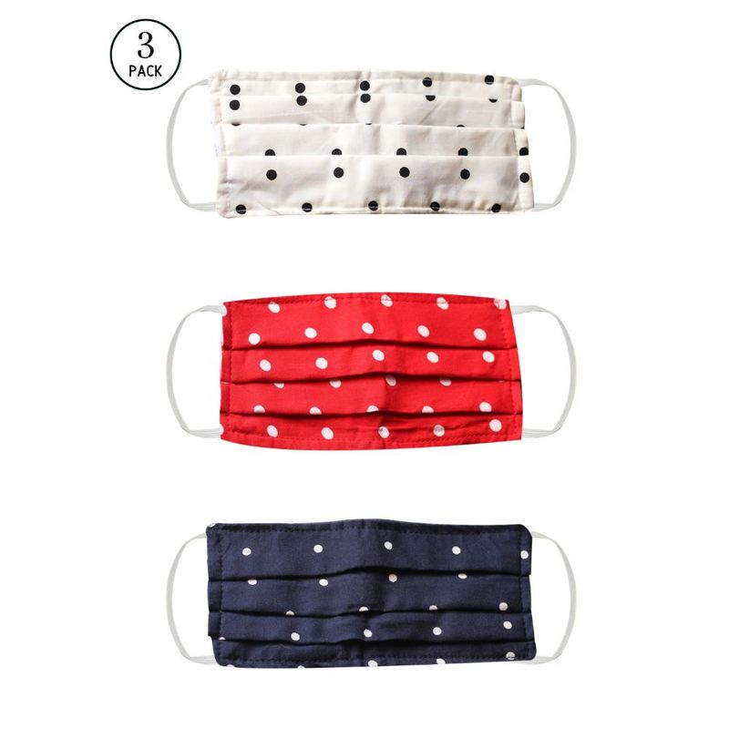 Bellofox Red, White & Blue Polka Face Mask (Set of 3): Buy Bellofox Red, White & Blue Polka Face ...