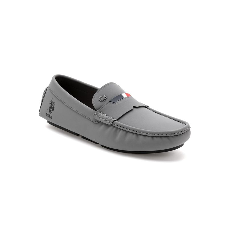U.S. POLO ASSN. Mens Galer Grey Loafers (UK 10)