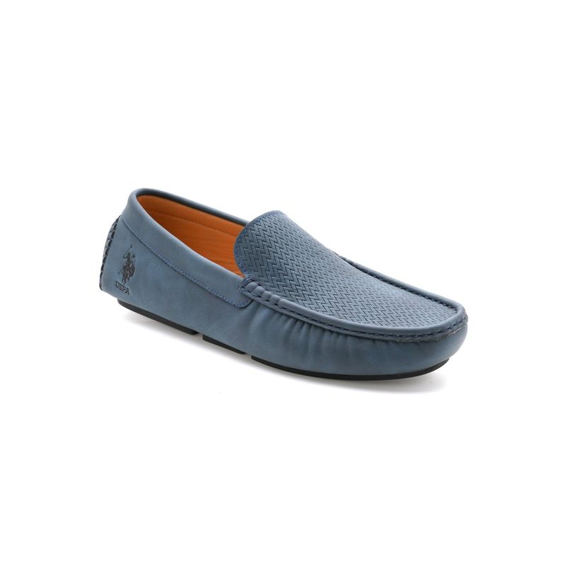 U.S. POLO ASSN. Mens Colin 5.0 Blue Loafers (UK 8)